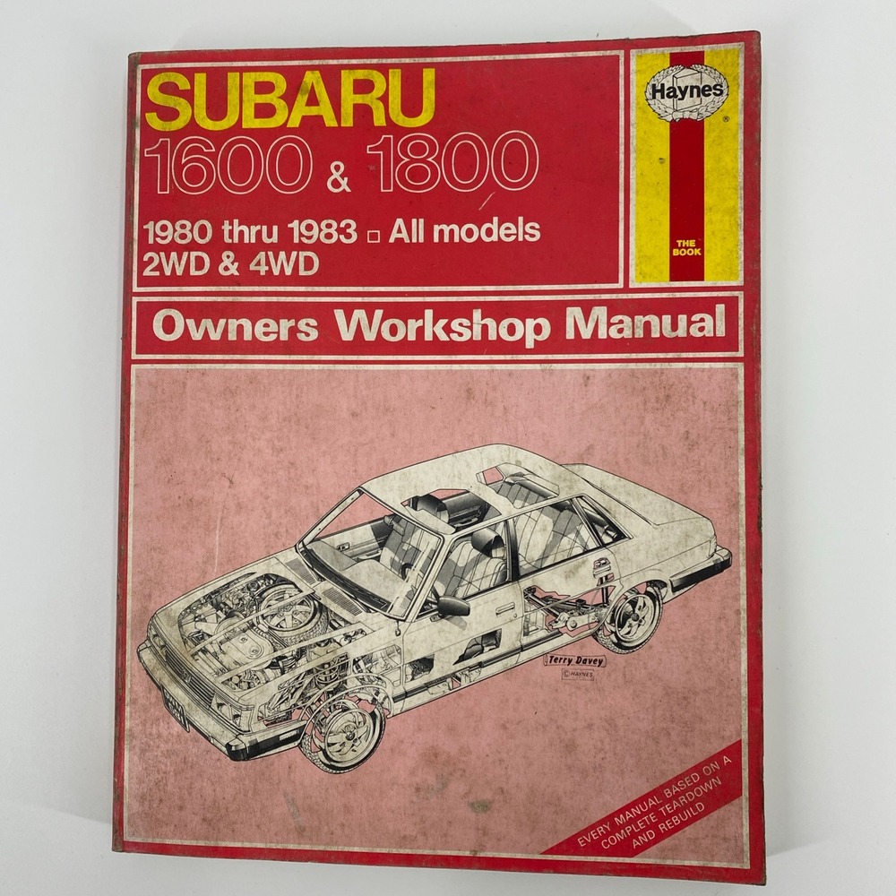 Haynes Subaru 1600 1800 Owners Workshop Manual 1980-1983 2WD 4WD Brat Sedan